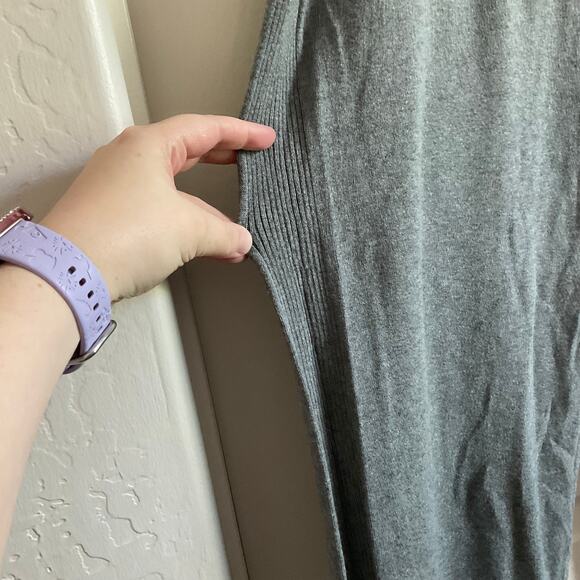 Zenergy by Chico’s Cotton Cashmere Side Rib Panel Grey Pants - Size XL NEW - Picture 3 of 7